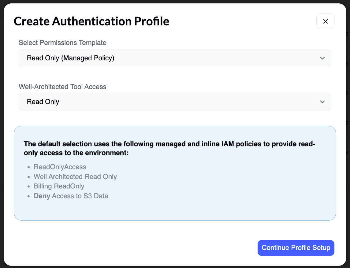 Create the authentication profile