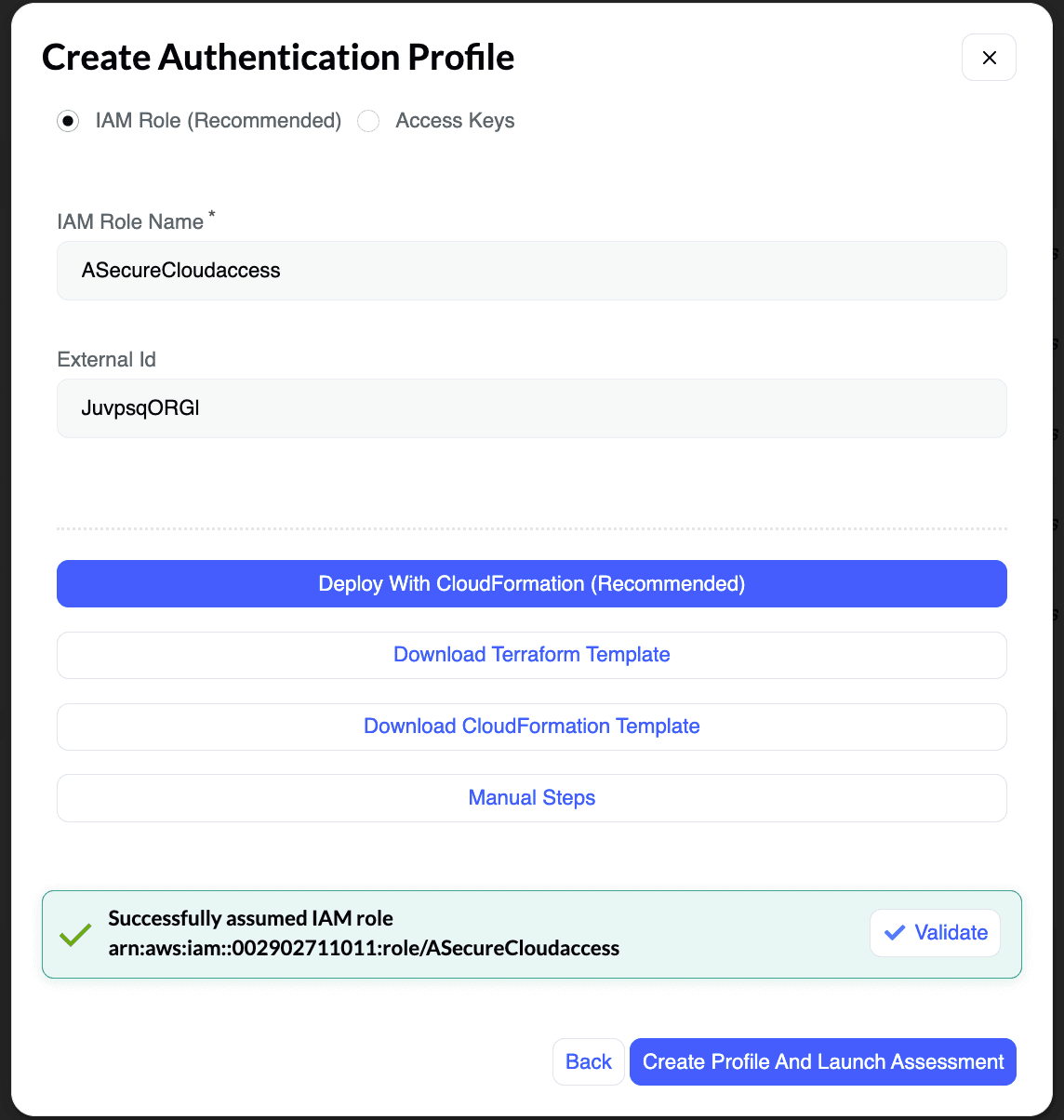 Validate the profile