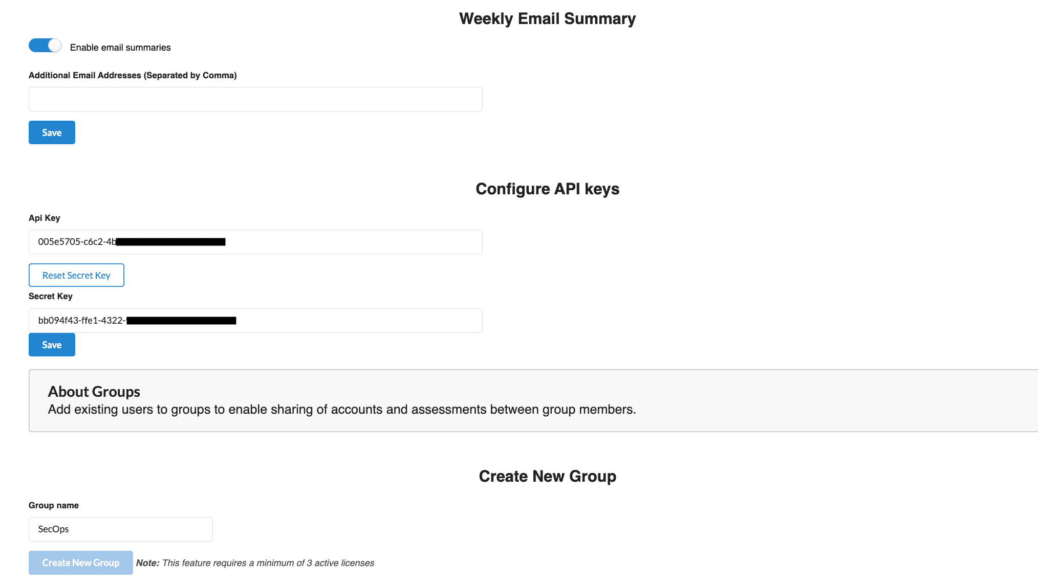 User and Group Settings